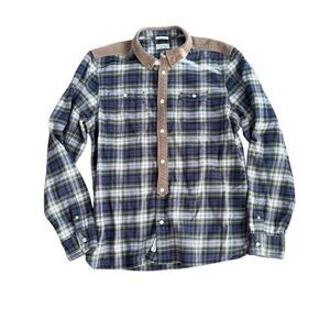 Allsaints Spitalfields ExMoor Button Down Shirt Flannel Corduroy Slim Fit Large